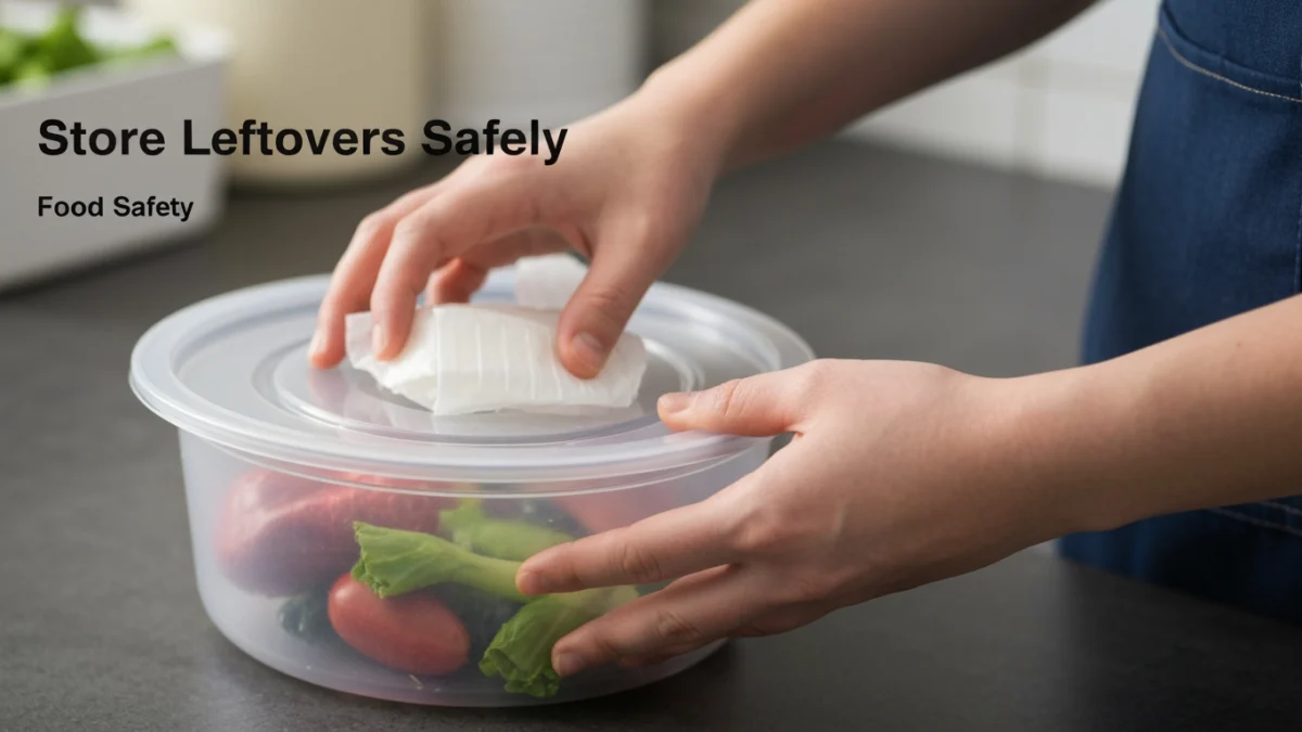 store leftovers safely fridge