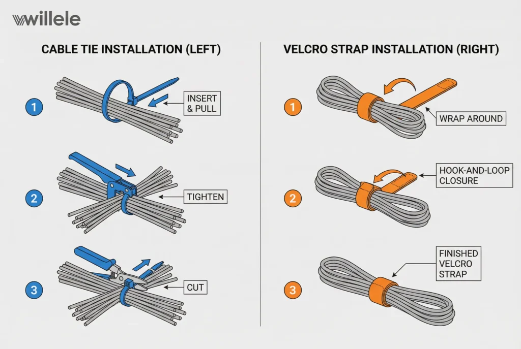 Velcro Cable Ties Vs Zip Ties Comparison: Which Is Best?