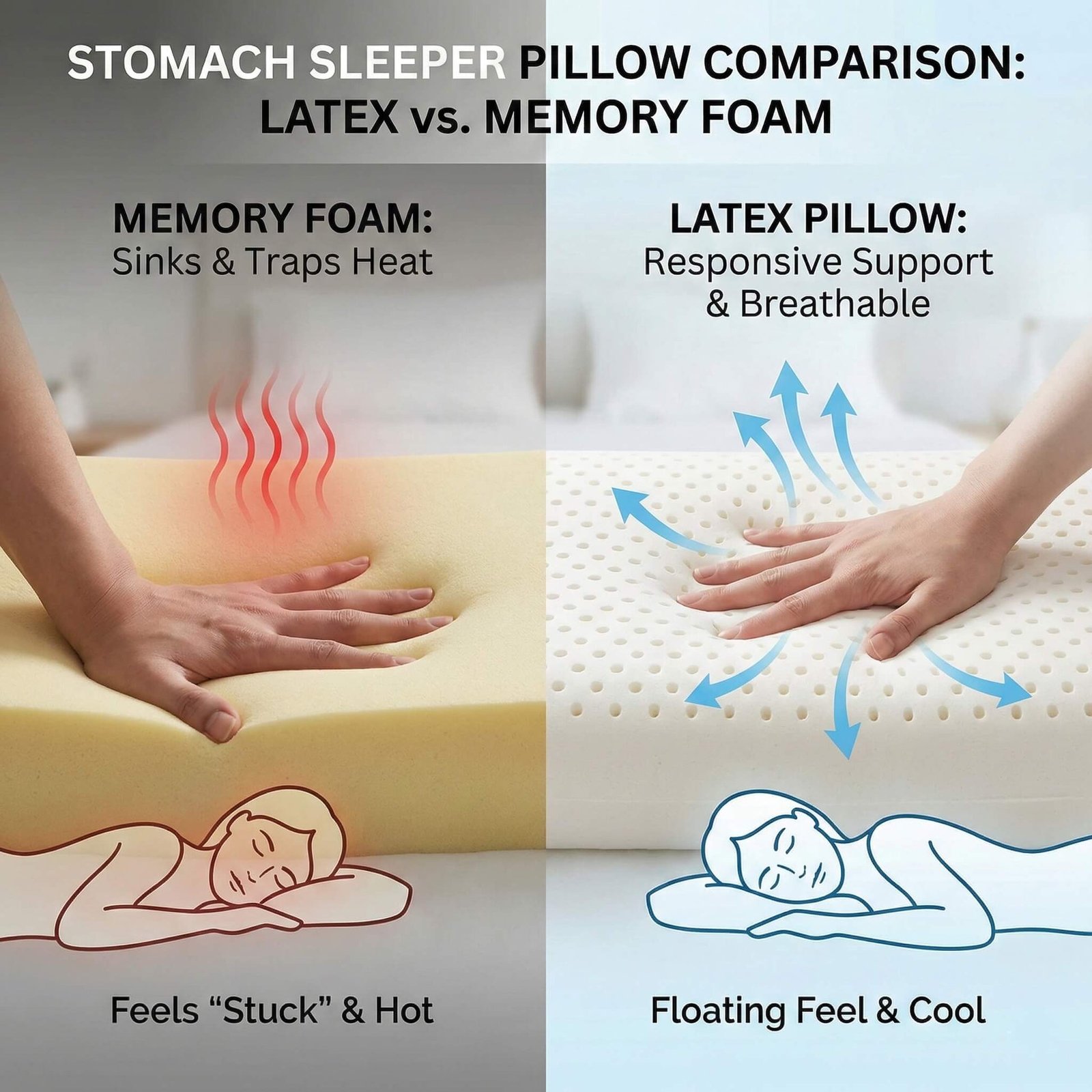 Latex Pillow Vs Memory Foam Pillow Comparison: Which Is Best?